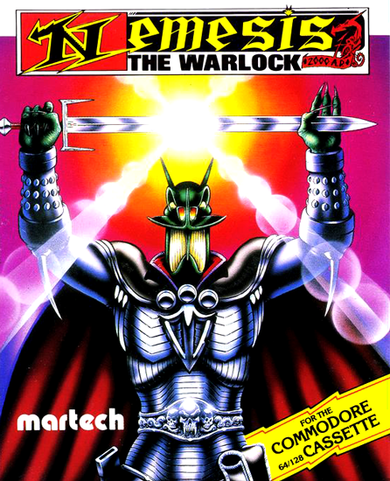 Nemesis: The Warlock box art for Commodore 64